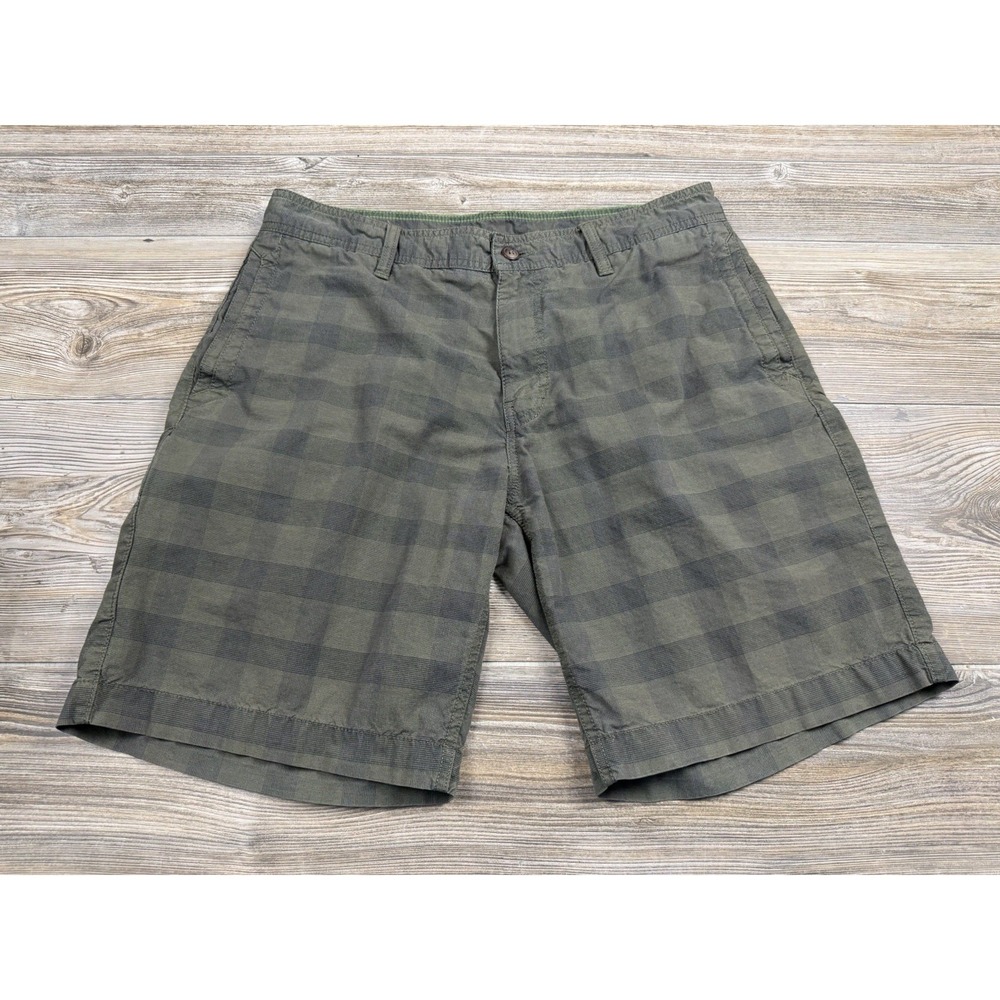 The North Face Chino Shorts Mens Size 36 Green Plaid Gorpcore Hiking Outdoor